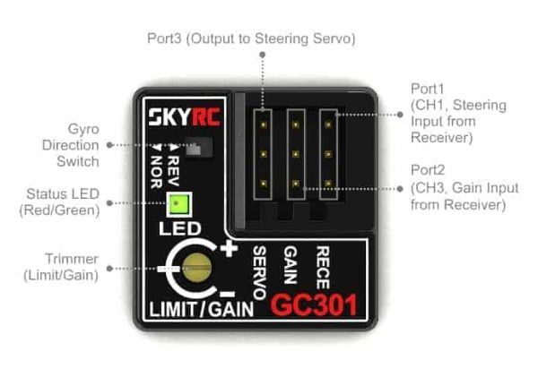 SkyRc Gyro GC301 for RC Cars