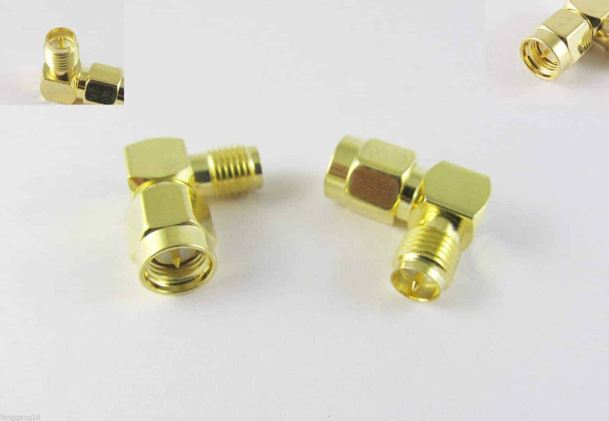 SMA Male Plug To RP-SMA Female Male Pin Right Angle 90 Degree RF