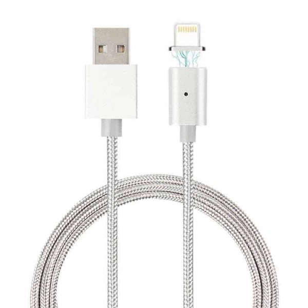 Μαγνητικό καλώδιο για συσκευές iOS Ασημί (iPhone/iPad Lightning plug - 1m)
