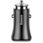 Baseus Gentelman Dual USB Car Charger - Black