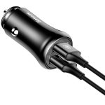 Baseus Gentelman Dual USB Car Charger - Black - Image 2