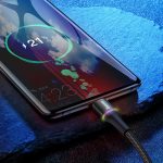 Baseus Usb-C Cable with LED Backlight Halo 3A 1M (Βlack) - Image 8