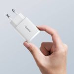 Baseus Compact Quick Charger, USB, USB-C, 20W (White) - Image 7