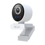 Delux DC07 Smart Webcam with Tracking and Built-in Microphone 2MP 1920x1080p (White) - Image 2