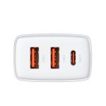 Baseus Compact Quick Charger, 2xUSB, USB-C, PD, 3A, 30W (White) - Image 4