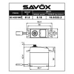 Savöx SC-0251MG Plus Servo 16Kg 0.18s Metal Gear - Image 2