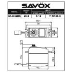 Savox SC-0254MG Plus Servo 7.2Kg 0.14s Metal Gear - Image 4