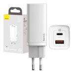 Baseus GaN2 Lite USB+USB-C 65W EU (White)