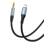 VFAN L05 Lightning to Mini Jack 3.5mm AUX Cable 1M (Gray) - Image 4
