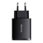 Baseus Compact Quick Charger 2xUSB USB-C PD 3A 30W (Μαύρο) - Image 2