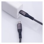 Maxlife Magnetic Nylon Cable USB-C to USB-C 1m 100W MXUC-11 Black - Image 3