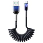 Joyroom S-A43 Crystal-Clear Series USB-A to USB-C Spiral Cable 3A 1.5m - Black