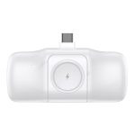 Wozinsky WF16-YCS 5000mAh 15W USB-C Mini Power Bank with Built-in USB-C Cable & Apple Watch Charger - White - Image 12