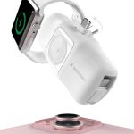 Wozinsky WF16-YCS 5000mAh 15W USB-C Mini Power Bank with Built-in USB-C Cable & Apple Watch Charger - White - Image 2