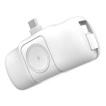 Wozinsky WF16-YCS 5000mAh 15W USB-C Mini Power Bank with Built-in USB-C Cable & Apple Watch Charger - White - Image 3