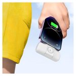 Wozinsky WF16-YCS 5000mAh 15W USB-C Mini Power Bank with Built-in USB-C Cable & Apple Watch Charger - White - Image 7