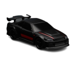 Turbo Racing 1/76 C74 On-Road RC Car RTR (Black with Red Stripes)