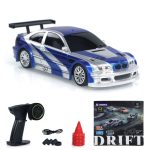 LIEBAO 1/43 RC Drift Race Car 4WD with Gyro RTR (Blue/Silver)